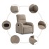 Sillón reclinable tela de microfibra gris