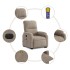 Sillón masaje eléctrico reclinable elevable tela gris
