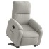 Sillón eléctrico reclinable elevable tela microfibra gris