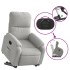 Sillón eléctrico reclinable elevable tela microfibra gris