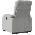 Sillón eléctrico reclinable elevable tela microfibra gris