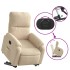 Sillón reclinable elevable tela de microfibra color