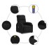 Sillón reclinable de masaje eléctrico tela de microfibra