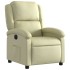Sillón reclinable eléctrico de cuero auténtico blanco