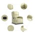 Sillón reclinable eléctrico de cuero auténtico blanco