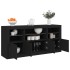 Aparador con luces LED negro 142,5x37x67