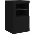 Aparador con luces LED negro 142,5x37x67