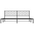 Estructura cama sin colchón con cabecero metal negro 200x200