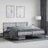 Estructura cama sin colchón con estribo metal negro 180x200