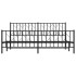 Estructura cama sin colchón con estribo metal negro 180x200