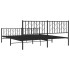 Estructura cama sin colchón con estribo metal negro 180x200