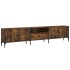 Mueble de TV cajón madera ingeniería roble ahumado 200x25x44