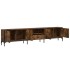 Mueble de TV cajón madera ingeniería roble ahumado 200x25x44