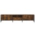 Mueble de TV cajón madera ingeniería roble ahumado 200x25x44