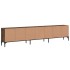 Mueble de TV cajón madera ingeniería roble ahumado 200x25x44