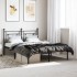 Estructura cama sin colchón con cabecero metal negro 140x200