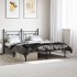 Estructura cama sin colchón con cabecero metal negro 160x200