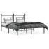 Estructura cama sin colchón con cabecero metal negro 160x200