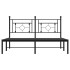 Estructura cama sin colchón con cabecero metal negro 160x200