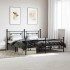 Estructura cama sin colchón con estribo metal negro 180x200
