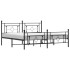 Estructura cama sin colchón con estribo metal negro 180x200