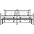Estructura cama sin colchón con estribo metal negro 180x200