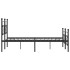 Estructura cama sin colchón con estribo metal negro 180x200