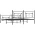 Estructura cama sin colchón con estribo metal negro 180x200