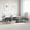 Estructura cama sin colchón con estribo metal blanco 180x200 cm