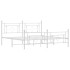 Estructura cama sin colchón con estribo metal blanco 180x200