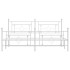 Estructura cama sin colchón con estribo metal blanco 180x200