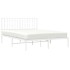 Estructura cama sin colchón con cabecero metal blanco