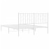 Estructura cama sin colchón con cabecero metal blanco