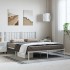 Estructura cama sin colchón con cabecero metal blanco