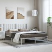 Estructura cama sin colchón con cabecero metal blanco 193x203cm