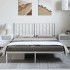 Estructura cama sin colchón con cabecero metal blanco