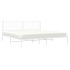 Estructura cama sin colchón con cabecero metal blanco