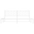 Estructura cama sin colchón con cabecero metal blanco