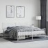 Estructura cama sin colchón con estribo metal blanco 180x200