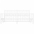 Estructura cama sin colchón con estribo metal blanco 180x200