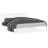 Estructura cama sin colchón con cabecero metal blanco