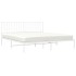 Estructura cama sin colchón con cabecero metal blanco