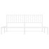 Estructura cama sin colchón con cabecero metal blanco