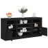 Aparador con luces LED negro 142,5x37x67