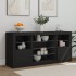Aparador con luces LED negro 142,5x37x67