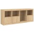 Aparador con luces LED roble Sonoma 164x37x67