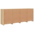 Aparador con luces LED roble Sonoma 164x37x67