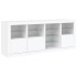 Aparador con luces LED blanco 164x37x67