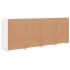 Aparador con luces LED blanco 164x37x67