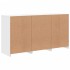 Aparador con luces LED blanco 123x37x67